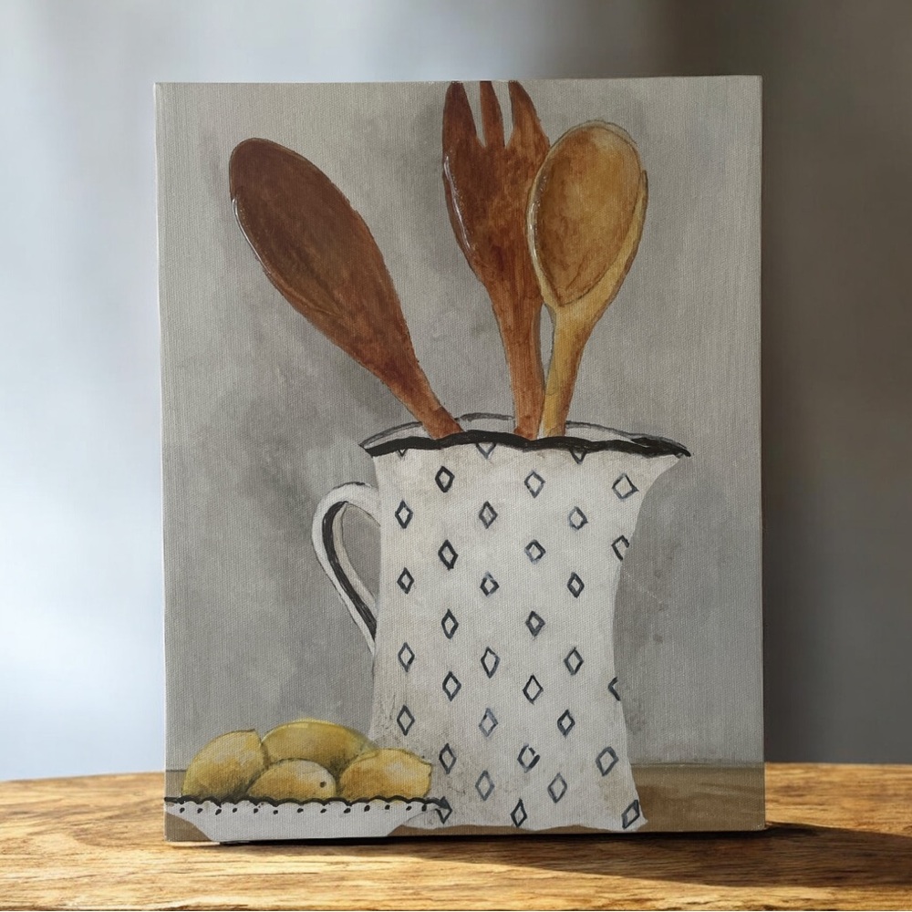 Rustic Kitchen Utensil Wall Art Canvas Print by Janet Tava - Picture 2 of 13
